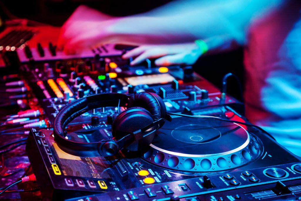 Professional sound and lighting equipment